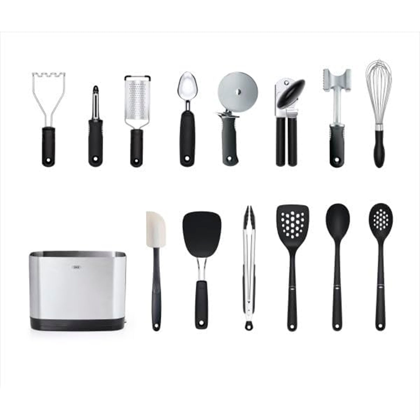 Juego de herramientas OXO Good Grips de cocina para uso cotidiano, Plateado