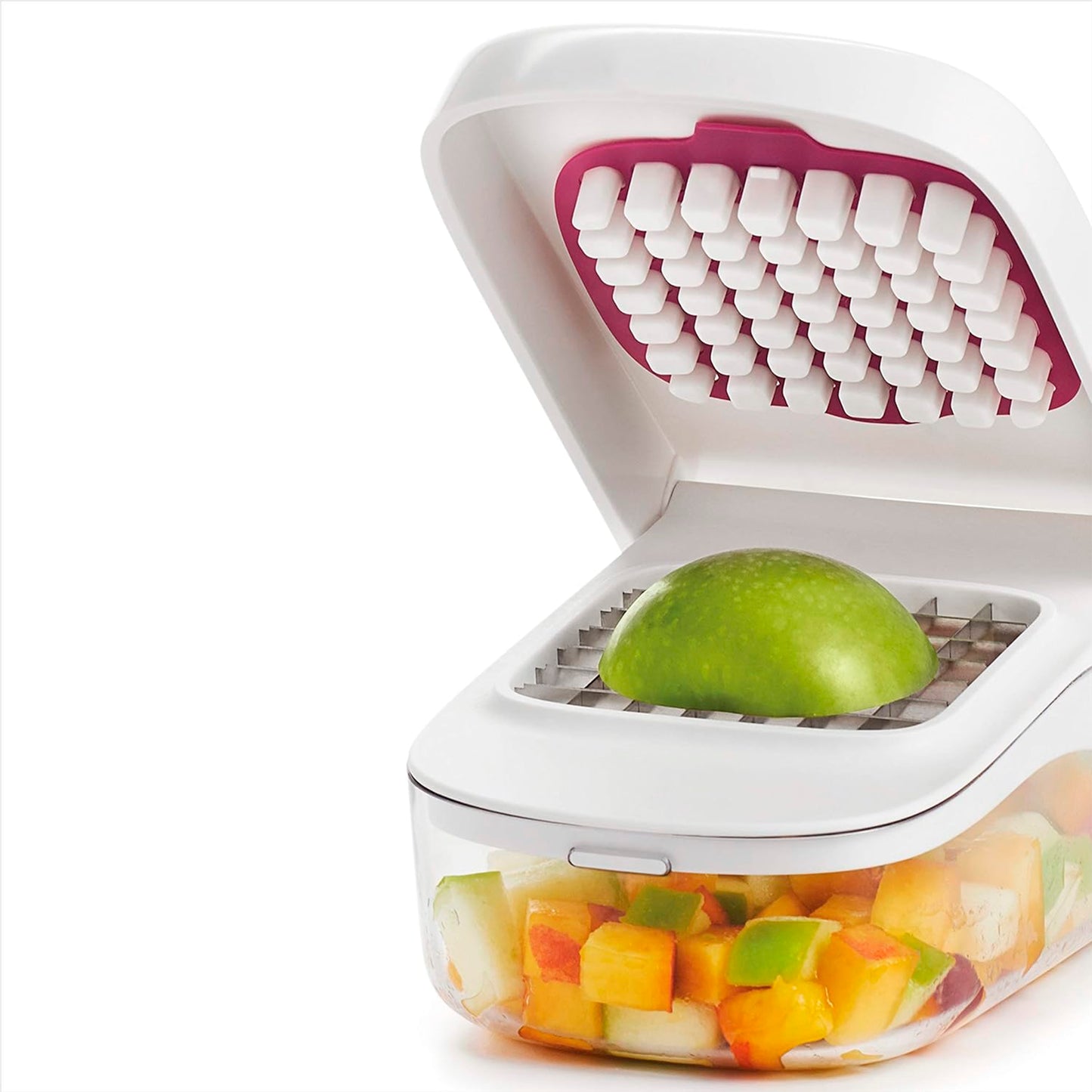 OXO Good Grips - Picadora de verduras y cebollas con apertura de vertido fácil