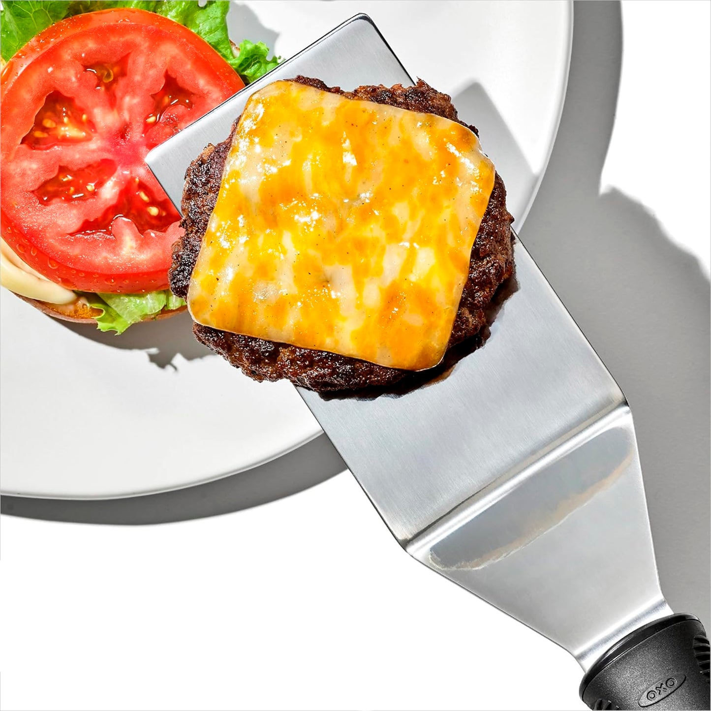 OXO Good Grips - Volteador de restaurante, negro-plateado
