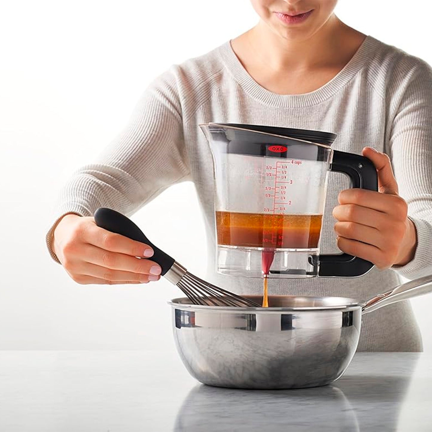 OXO Good Grips Good Gravy Separador de grasa de 4 tazas