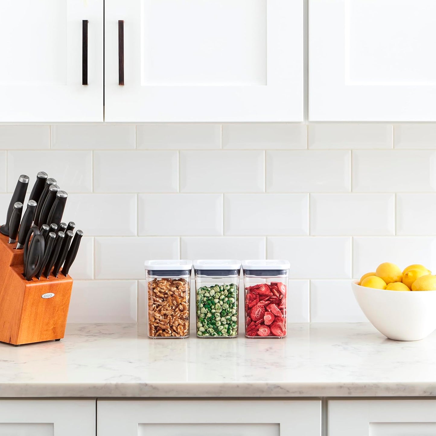 OXO Good Grips 3-PC SMALL SQUARE SHORT POP CONTAINER SET