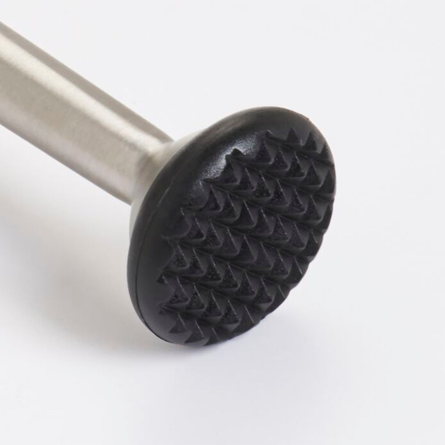 OXO SteeL Muddler con cabeza de nailon antiarañazos y agarre antideslizante suave, plateado, 9 pulgadas