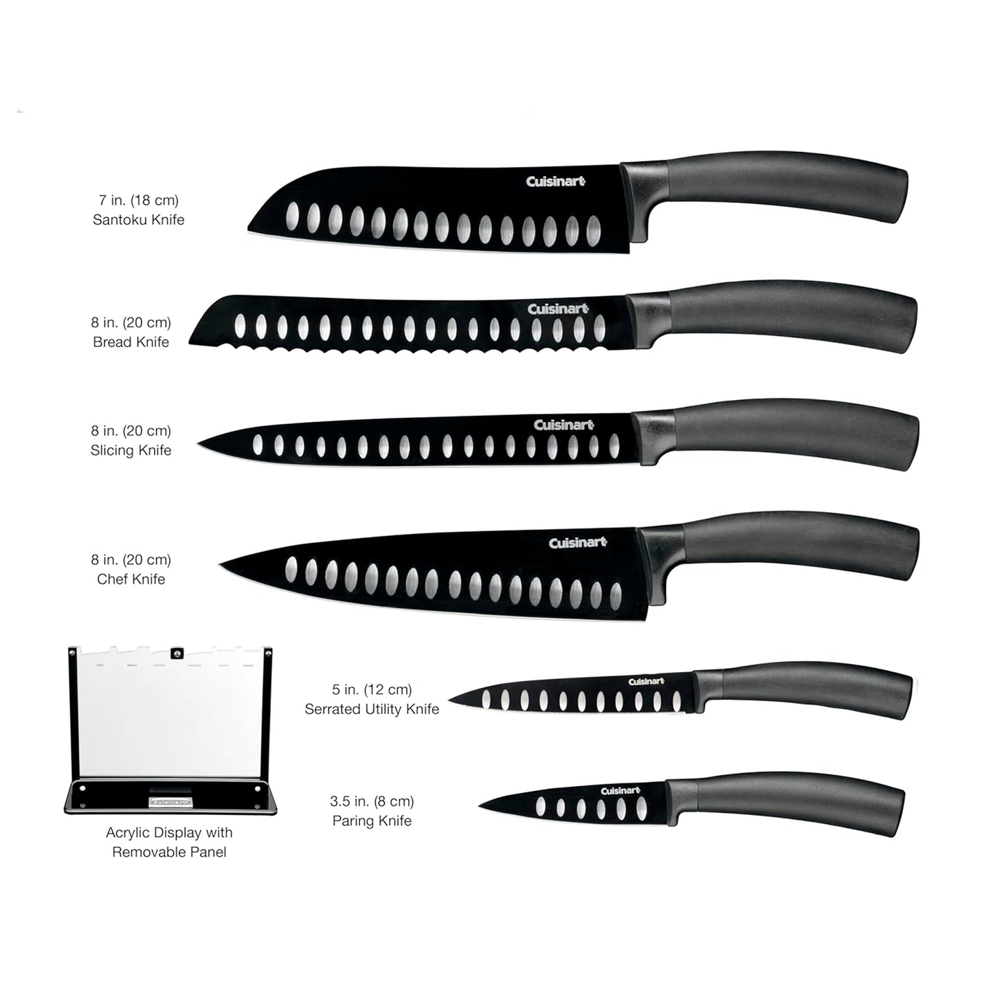 Juego de Cuchillos Cuisinart C77NS-7P - 7 Piezas - Negro