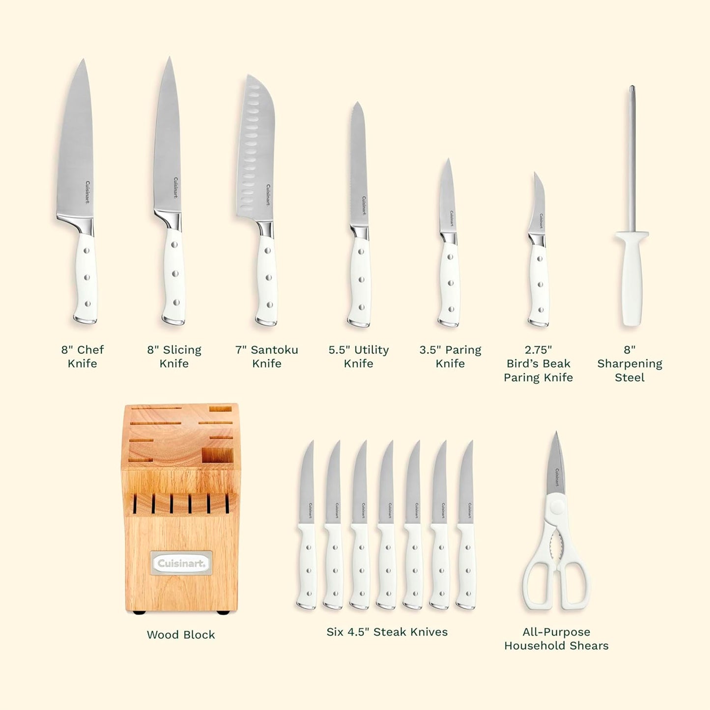Juego de Cuchillo Cuisinart 15 piezas C77WTR-15P