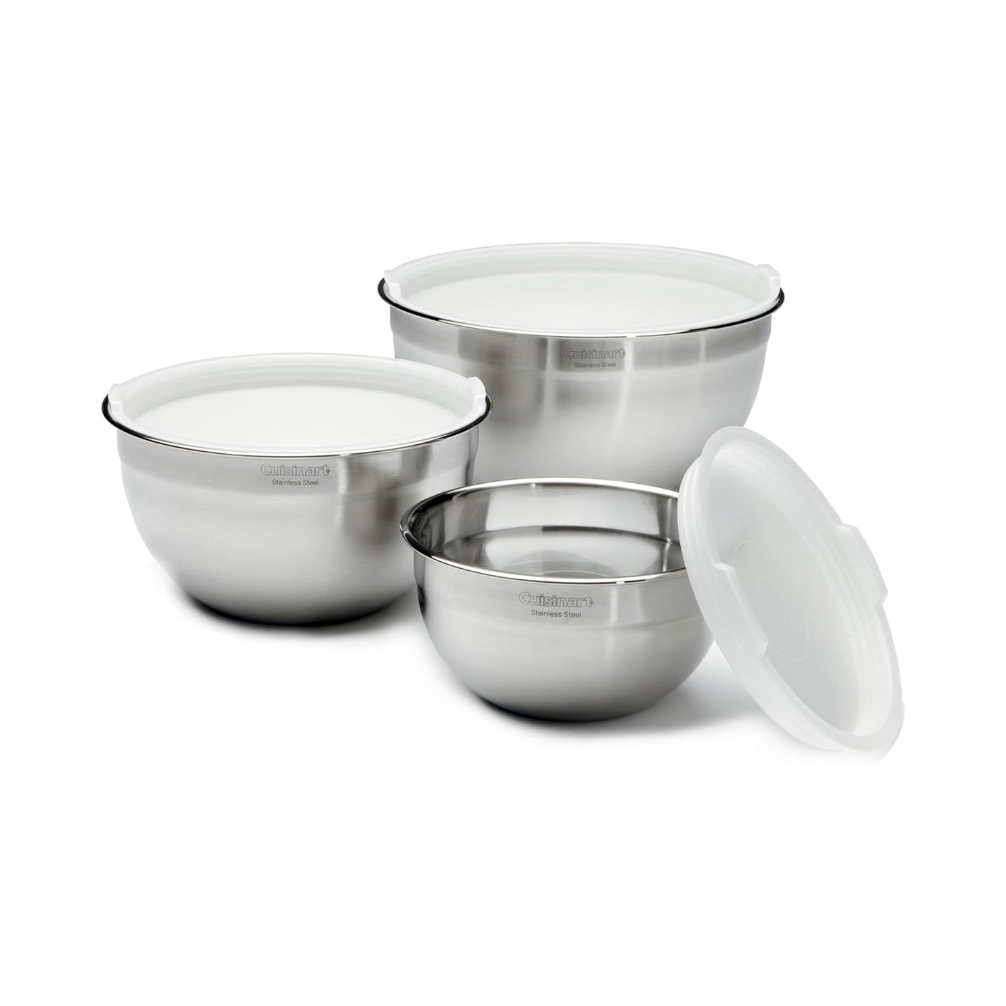Juego de Tazones para Mezcla Inox Cuisinart CTG-00-SMB con Tapas - 3 Piezas