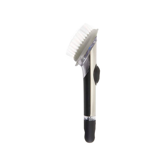 OXO SteeL Cepillo dispensador de jabón para platos de 10 pulgadas
