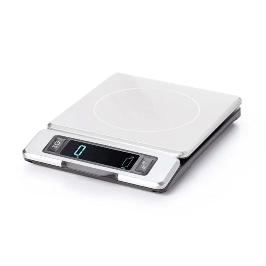 OXO Good Grips - Báscula de alimentos de acero inoxidable de 11 libras con pantalla extraíble