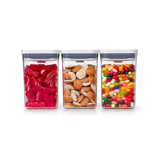OXO Good Grips 3-PC SMALL SQUARE SHORT POP CONTAINER SET