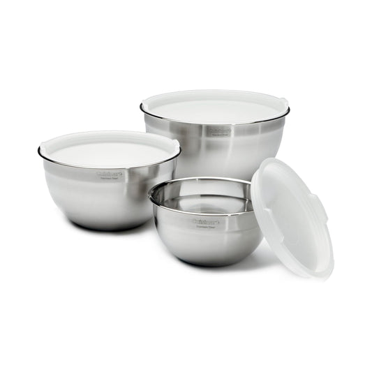 Juego de Tazones para Mezcla Inox Cuisinart CTG-00-SMB con Tapas - 3 Piezas