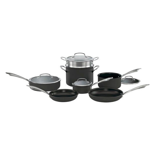 Juego de Sartenes Antiadherentes Cuisinart DSA-11 - Negro - 11Piezas
