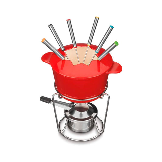 Juego de Fondue de Hierro Cuisinart FP-115RS - Rojo 13 piezas